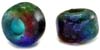 Pearl finish marble glass bead - click here for large view